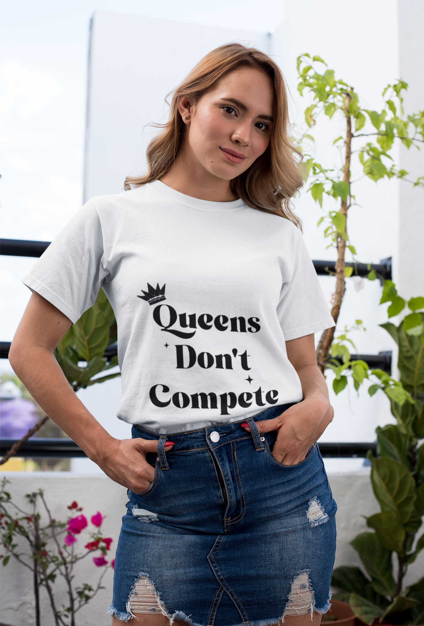 Queens Don't Compete T-shirt - Empowering Women Tee - Soft Cotton Women's Shirt